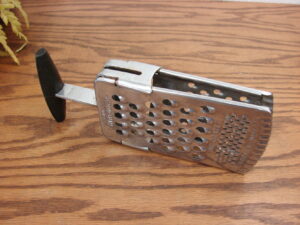 Vintage Stainless Hand Held Handy Multi Shredder Grater Chopper Mincer Slicer All in One