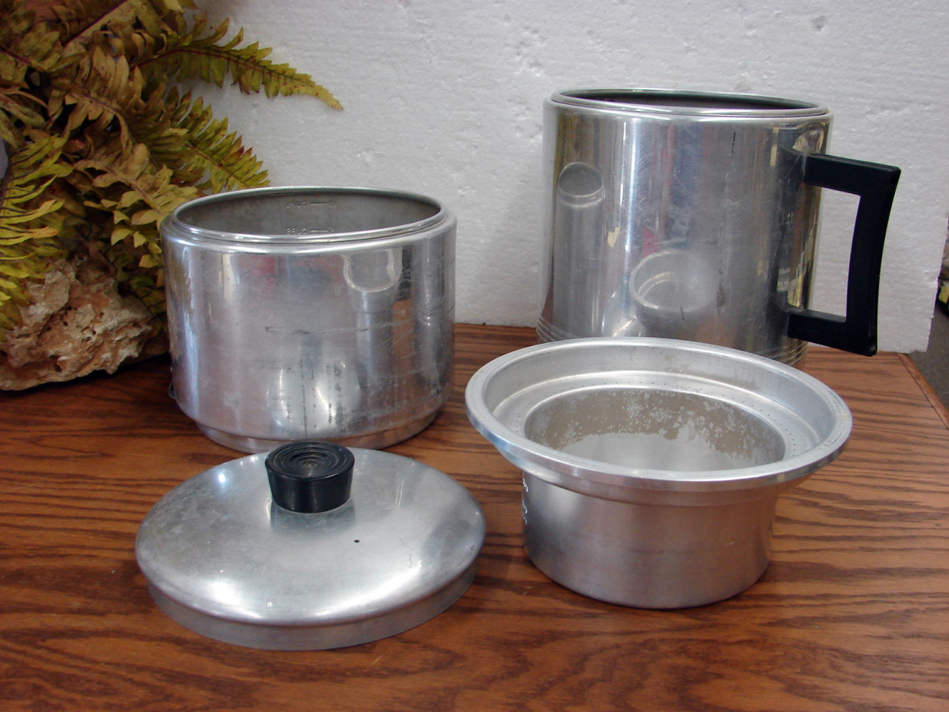 Vintage MCM Enterprise Aluminum Drip-O-Lator 18 Cup Camping Coffee Pot as is - Image 2