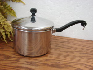 Vintage 3 Qt Farberware Aluminum Clad Stainless Steel Cookware Sauce Pan