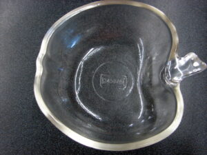 Set/6 Vintage Glasbake Hot Apple Dishes Shaped Cups for Oven Baked Apples