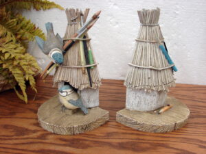 Retired Hallmark Marjolein Bastin Nature's Sketchbook Bookend Figurines