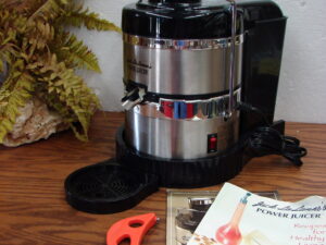 Complete Tristar Jack LaLanne's Power Juicer Centrifuge Black Model MT-1000 Tested w/ Extras