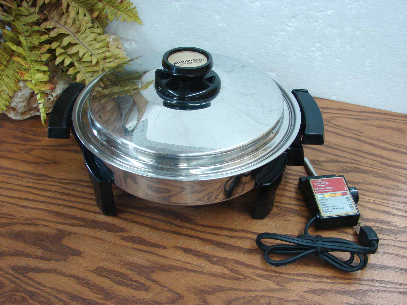 Vintage Stainless Steel West Bend Lifetime Regal Ware #17884 Electric Liquid Core Skillet