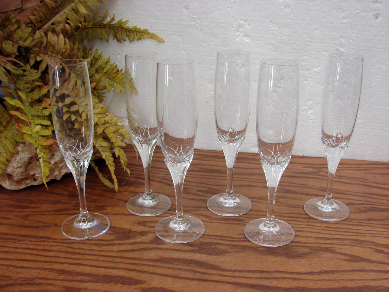 Set/6 La Belle Schott-Zwiesel Crystal Champagne Flute Glasses Elegant Glassware