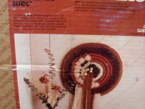 Vintage Brand New Sunset Latch Hook Kit 20 x 47" South Western Design Textures & Beads