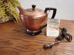 Vintage Copper Electric Manning Bowman Electri-Kettle Hot Water Server Tested Working
