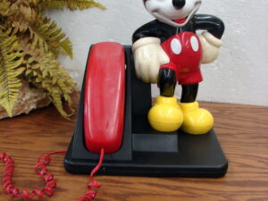Vintage 1990's Disney Mickey Mouse Telephone Push Button Phone Tested Working