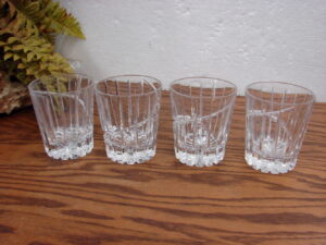 Set/4 Mikasa Crystal Clear Uptown Swirl Double Rocks Old Fashion Glasses