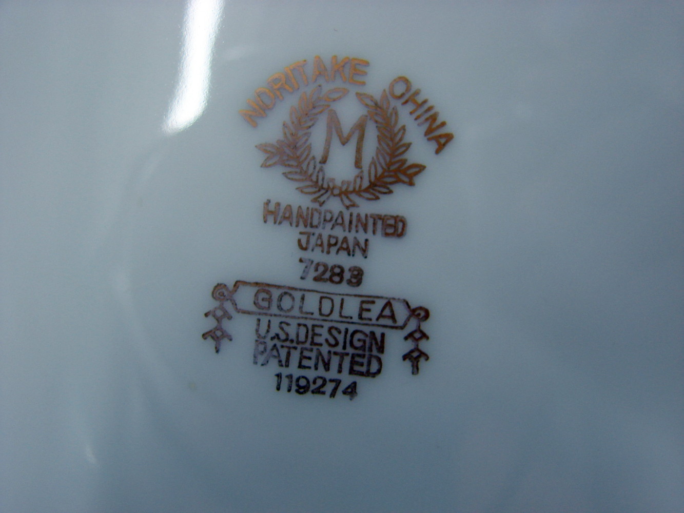 Set/5 Vintage Noritake China Mayfield Dinner Plate 10" Gold Encrusted Dinnerware - Image 4