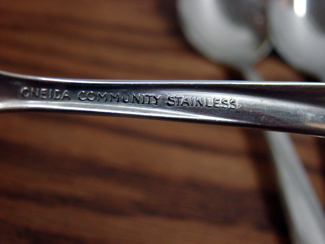 Set/8 Oneida Community Atomic Twin Star Stainless Flatware Spoon - Image 3
