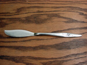 Vintage OneidaCraft Lasting Rose Stainless Steel Master Butter Knife