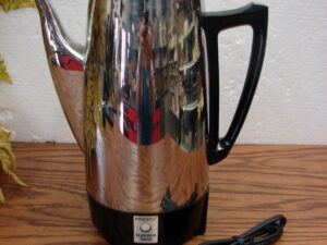 Complete Vintage Presto 12 Cup Stainless Steel Percolator Tested Working #281104