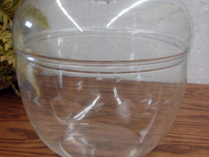 Huge Princess House #454 Heritage Handblown Etched Crystal Apple Cookie Display Jar