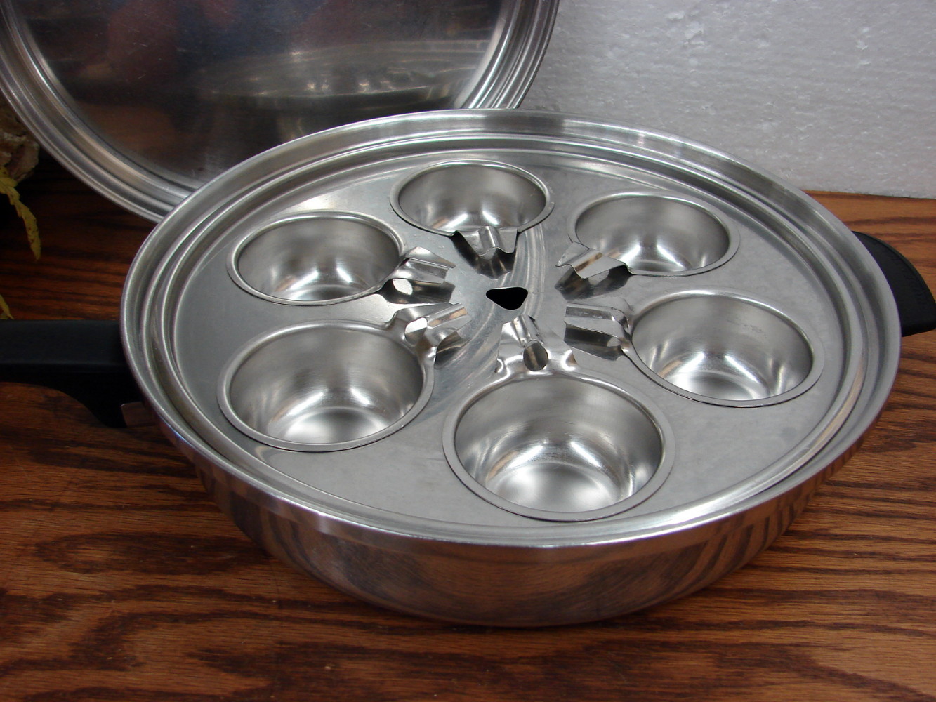 Vintage Prudential Ware Stainless Steel Skillet Egg Poacher Stock Pot w/ Lid 11" Cookware - Image 2