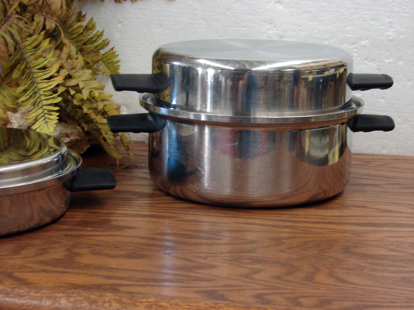 Vintage Prudential Ware Stainless Steel Skillet Egg Poacher Stock Pot w/ Lid 11" Cookware - Image 3