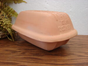 Vintage Rival Romertopf Terra Cotta Clay Roaster Baker Naturelles 4673 Marker Name