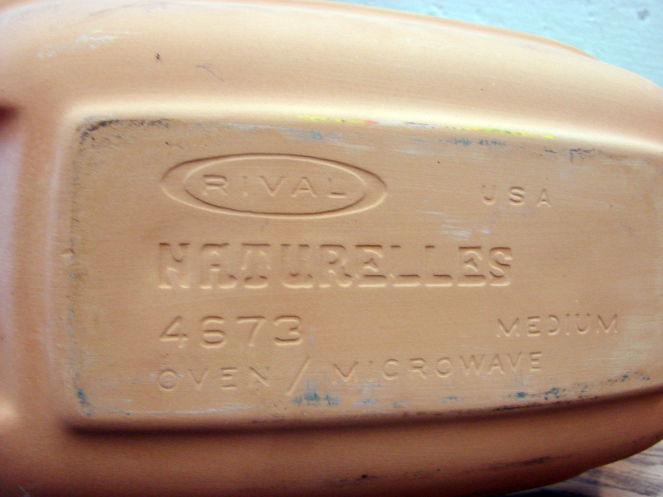 Vintage Rival Romertopf Terra Cotta Clay Roaster Baker Naturelles 4673 Marker Name - Image 4