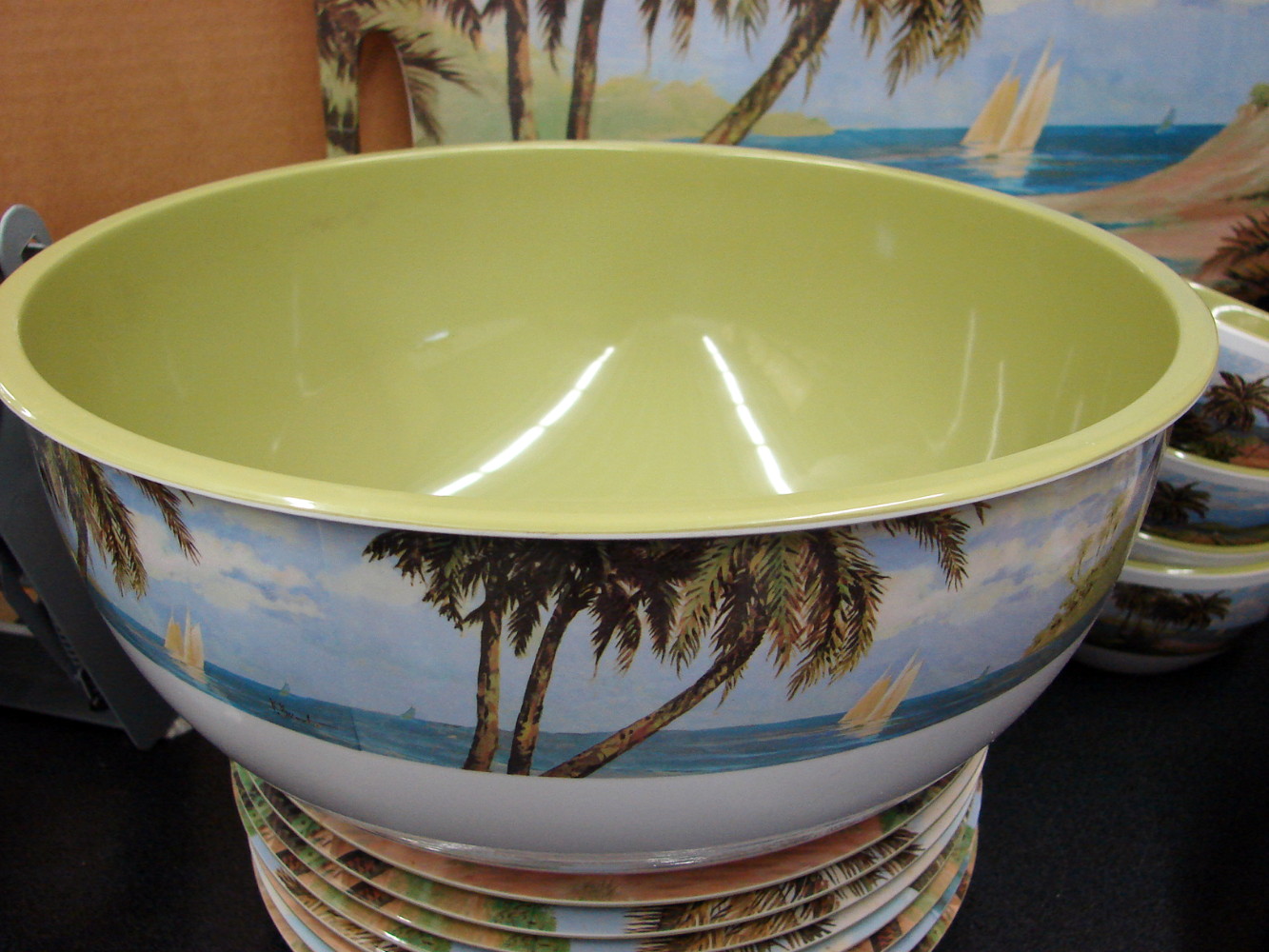 39 pc Sakura Evolution Plantation Home Melamine Dinnerware Tropical Beach Theme Party - Image 4