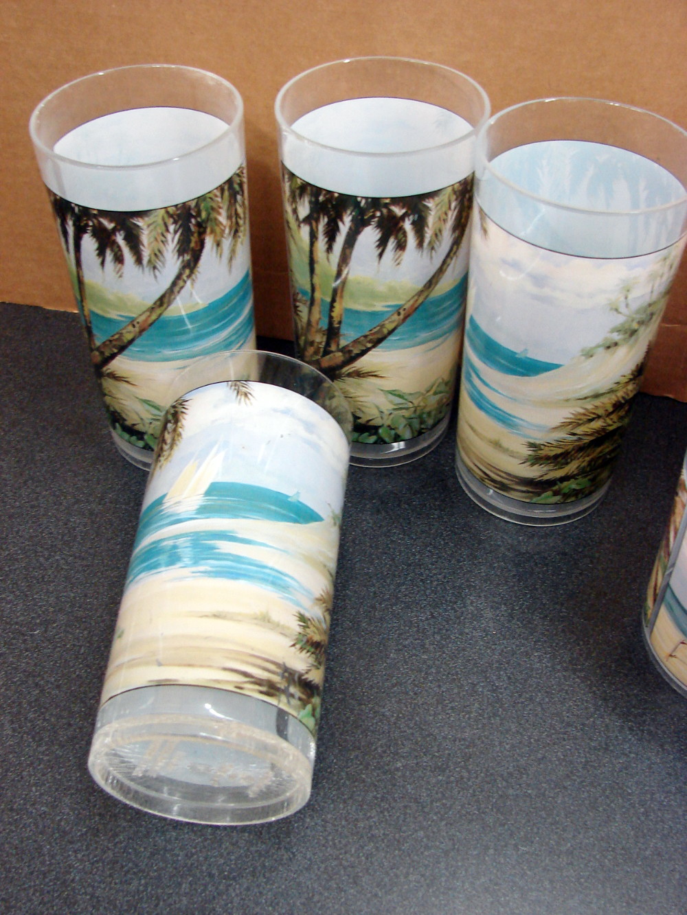 39 pc Sakura Evolution Plantation Home Melamine Dinnerware Tropical Beach Theme Party - Image 7
