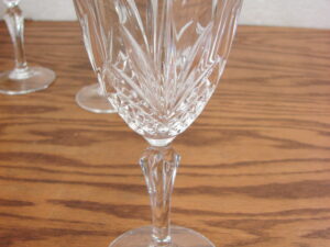 Set/4 Lead Crystal Cristal de Flandre Salzburg France Wine Glasses 6 5/8"