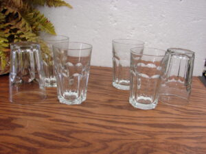 Set/3 Luminarc Cristal D'Arques France Clear 10 Panel Working Highball Flat Tumbler