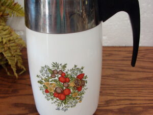 Complete Vintage Numbered Corning Ware Spice of Life #1210 Electric Coffee Pot Percolator 10 Cup