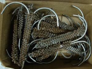 Set/27 Vintage Trap Drags for Fox Raccoon 5 1/2' Chain 9" Hook 1/4" Thick