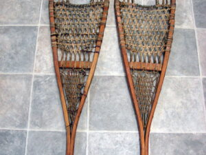 Vintage Rawhide Wood Tubbs Norway Huron Snowshoes True Temper 48 x 11