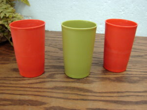 Set/3 Vintage Tupperware #1320 Harvest Color Juice Glasses