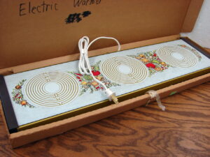 Vintage MCM Electric Hostess Warming Tray 3 Burners Spice Life Design Warm-O-Tray in Box