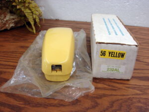 Vintage Western Electric Telephone Hand Set Yellow with Original Box