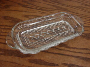 Vintage Anchor Hocking Wexford Stick Butter Dish Bottom Only