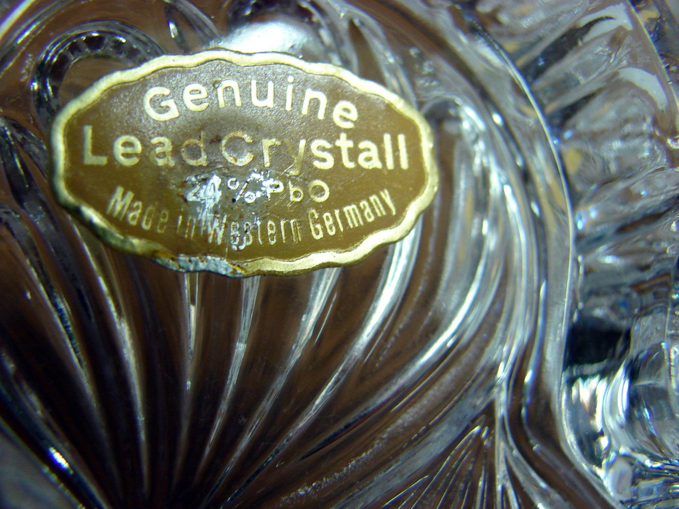 Set/4 Vintage Nachtmann Lead Crystal W. Germany Individual Ashtray Nut Tray w/ Labels - Image 3