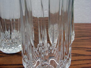 Set/7 Cristal d'Arques Longchamp Crystal 12 oz Flat Tumbler France 5 1/4" Tall