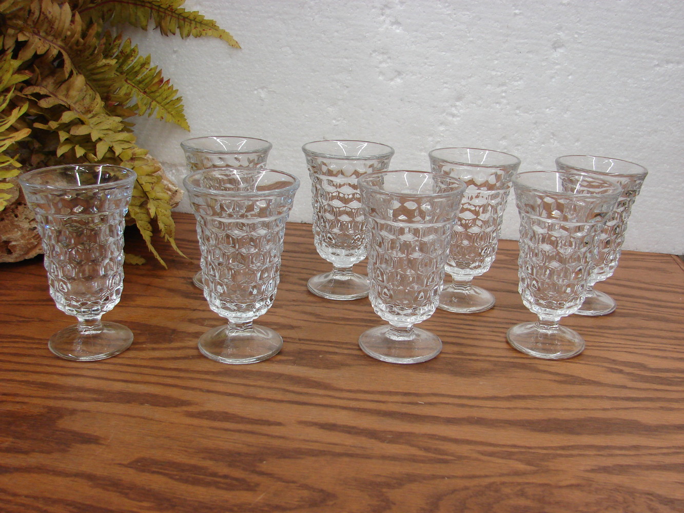 Set/8 Vintage Fostoria American Clear Glass Juice Glasses 4 3/4" Flared - Image 2
