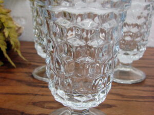Set/8 Vintage Fostoria American Clear Glass Juice Glasses 4 3/4" Flared