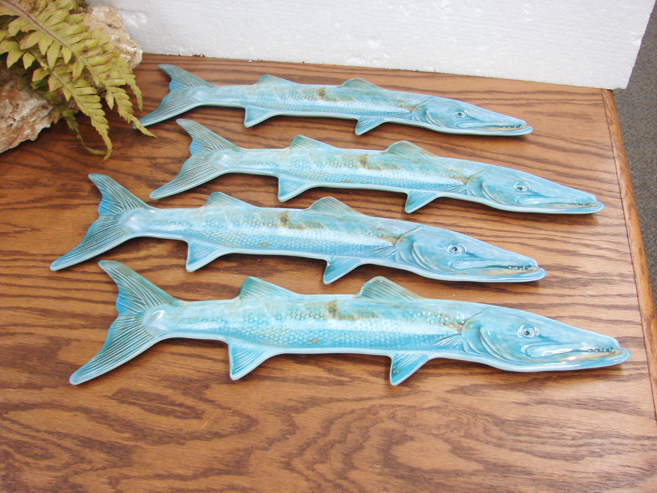 Set/4 Pottery Barn Melamine Barracuda Fish Serving Trays - Image 2