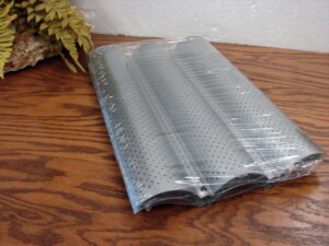 Brand New Perforated Baguette Pan 3 Loaf Heavy Duty Steel Baking Pans 15 x 11" Silver