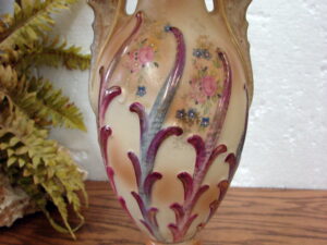 Vintage Victorian Neoclassic Beckwith China Gold Trim Table Lamp w/ Shade Needs Rewire