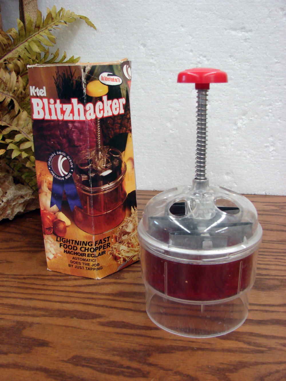 Vintage K-tel Blitzhacker Self Cleaning Food Chopper Swiss Design