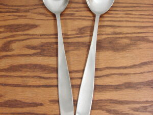 Vintage WMF Cromargan LINE Satin Stainless German Serving Spoon Fork Salad Set