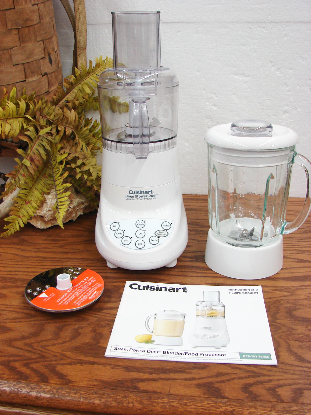 Like New Cuisinart SmartPower Duet Blender Food Processor BFP-703 Tested Working