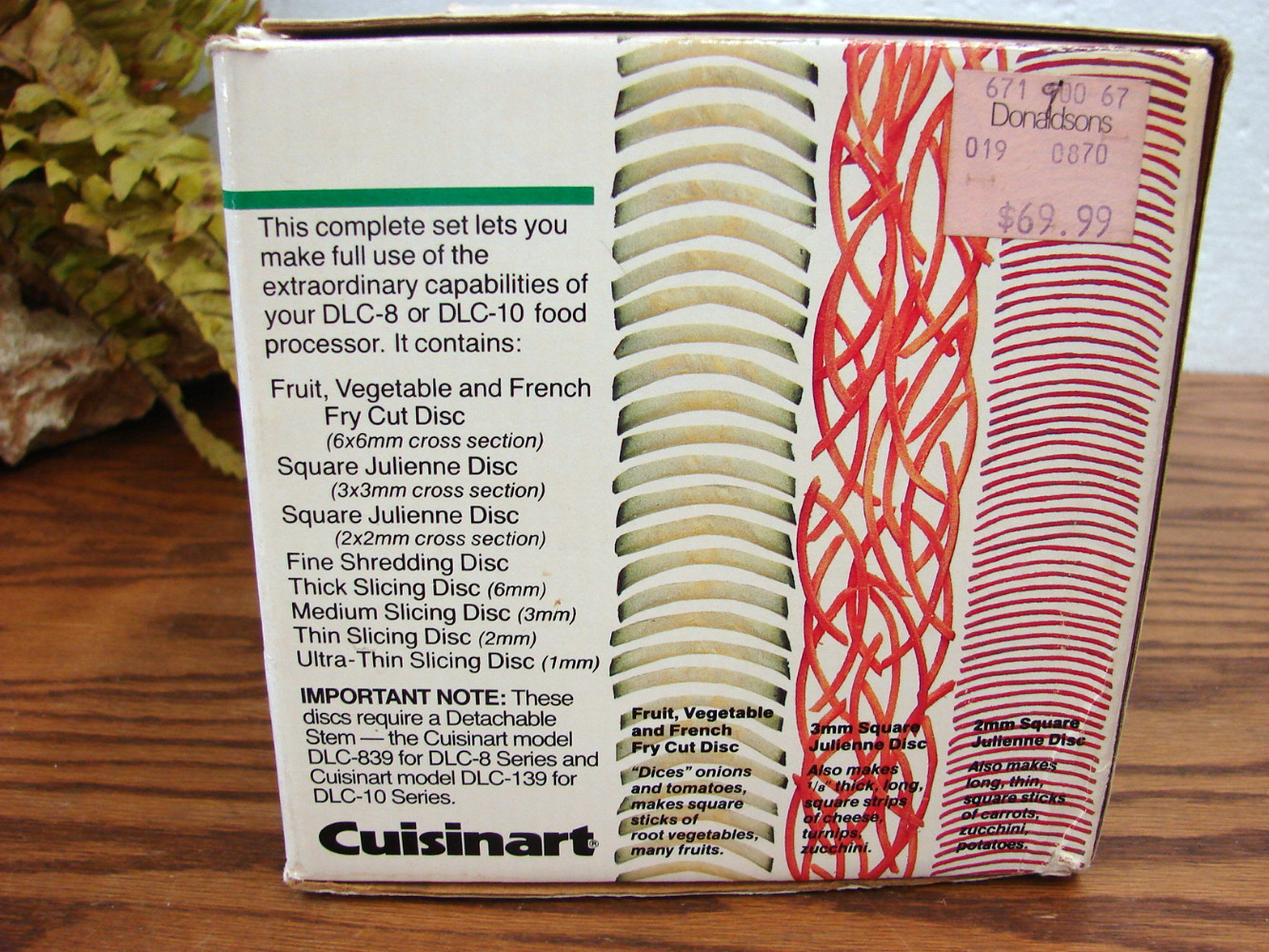 Cuisinart Complete Boxed 8 Disc Set for DLC-8 or DLC-10 Food Processor Set #2 - Image 4