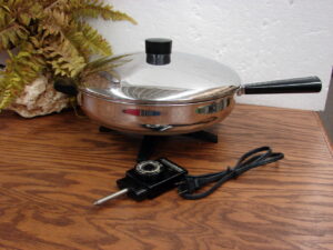 Used Farberware Stainless Steel Cooks Handle 12" Electric Skillet B3000 Tested Working
