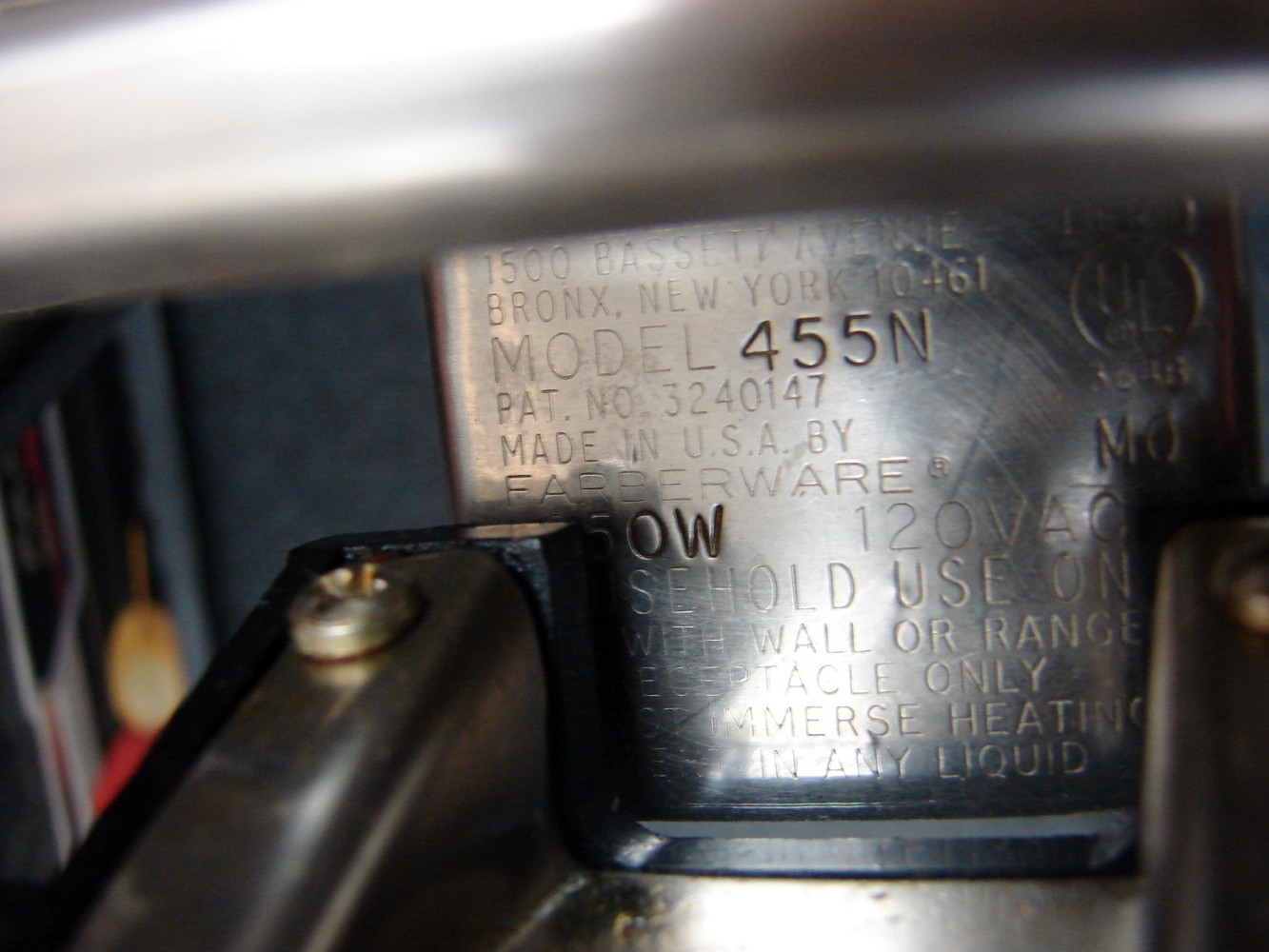 Farberware Open Hearth Electric Broiler & Rotisserie #455N Complete w/ Box and Manual - Image 4
