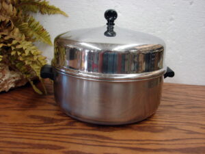 Vintage Farberware Stock Pot 5 Qt Stainless Steel Aluminum Clad Cookware