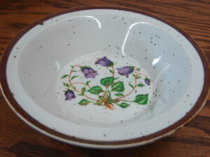 Vintage Hearthside Buffet Ware No. 752 Japan Bowl Violets 6 1/2"