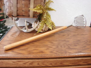 Oversized Stainless Steel 37" HardWood Handle Masher Paul Bunyan's Potato Masher 6 1/2" Head