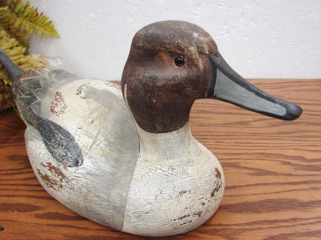 Wooden David Maas Pintail Drake Duck Decoy w/ Weight Ducks Unlimited Special Edition 1992-93 - Image 2