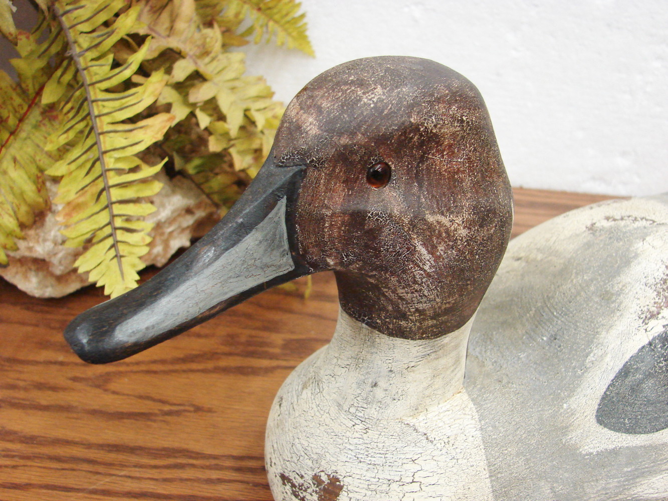 Wooden David Maas Pintail Drake Duck Decoy w/ Weight Ducks Unlimited Special Edition 1992-93 - Image 3